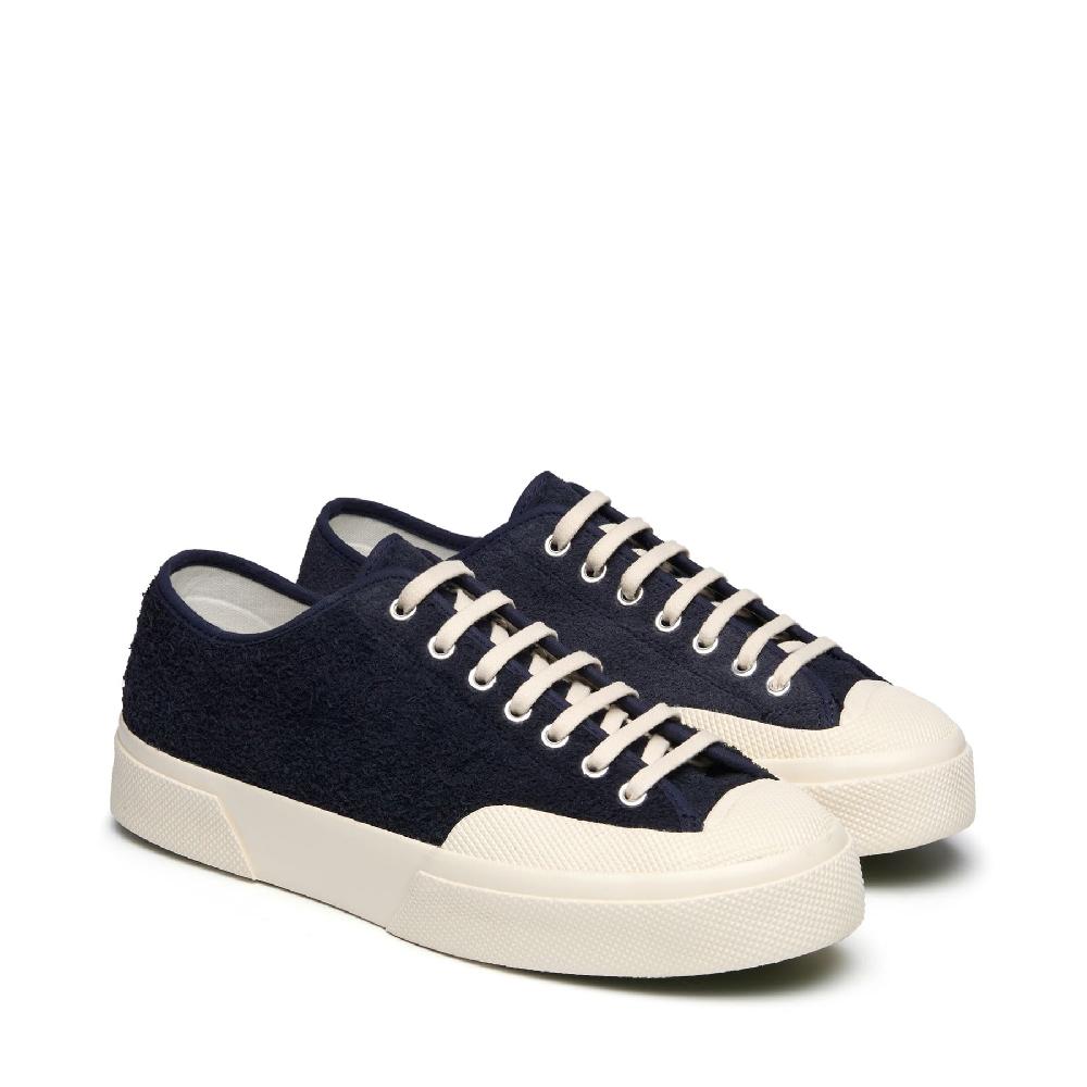 Superga 2432 WORKS HAIRY SUEDENAVY-OFF WHITE Pezzi Unici