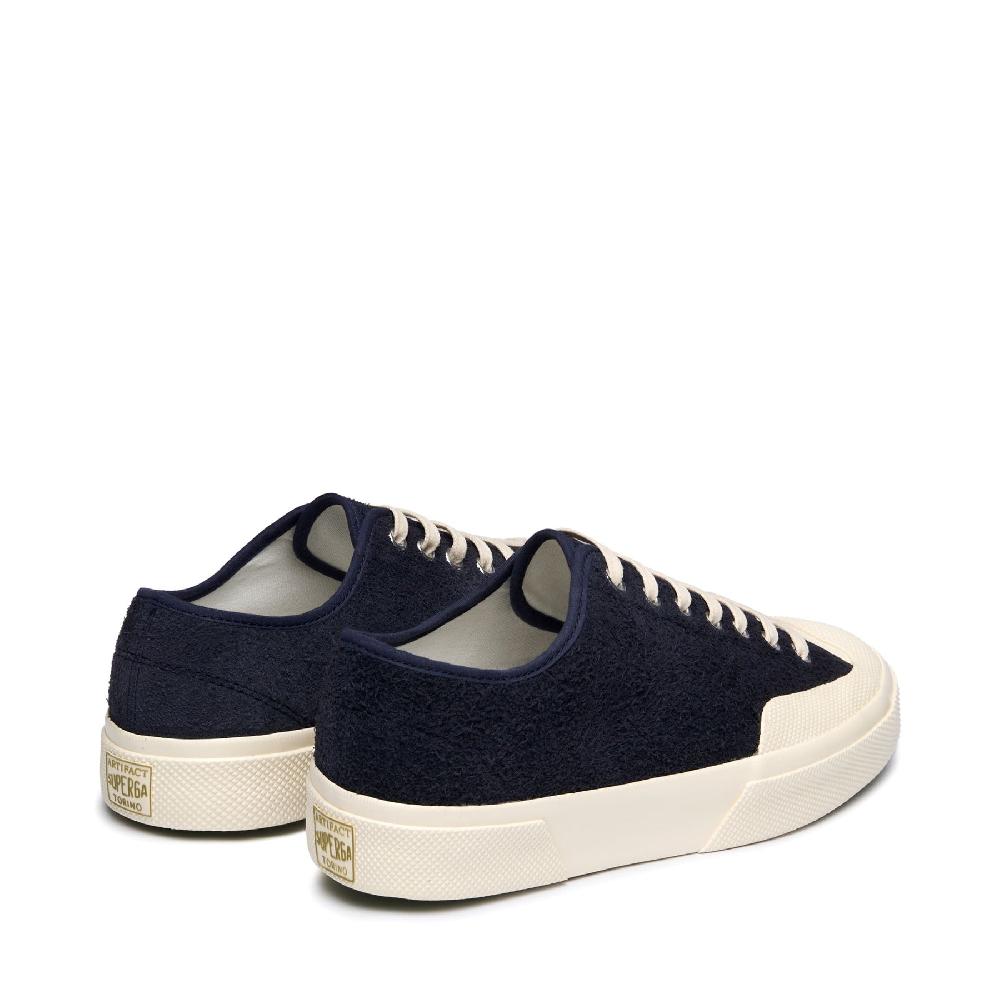 Superga 2432 WORKS HAIRY SUEDENAVY-OFF WHITE Pezzi Unici