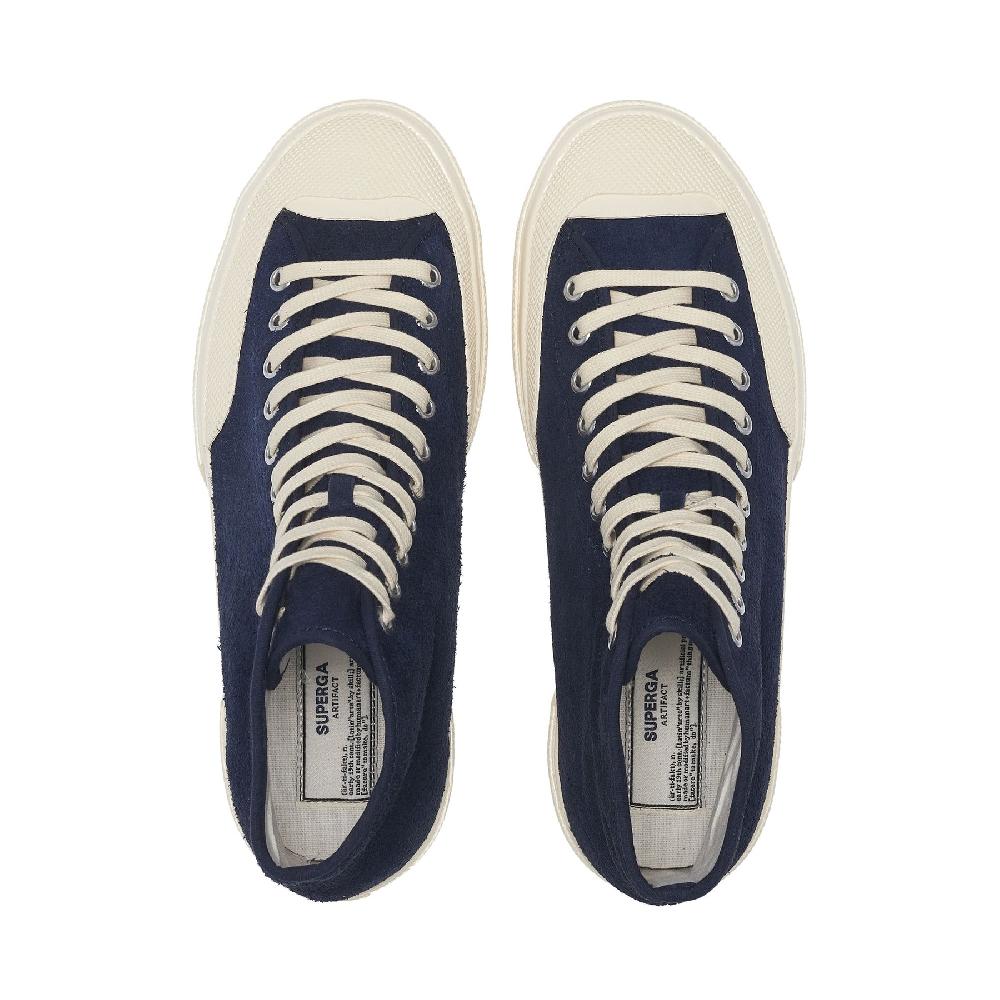 Superga 2433 WORKS HAIRY SUEDENAVY-OFF WHITE Qualità Garantita