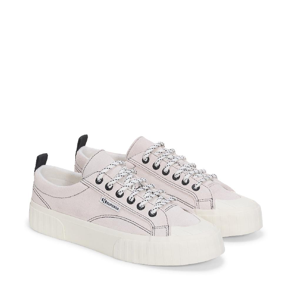 Superga 2630 STRIPE SUEDE CONTRAST STITCHINGWHITE AVORIO-BLACK-FAVORIO Economico