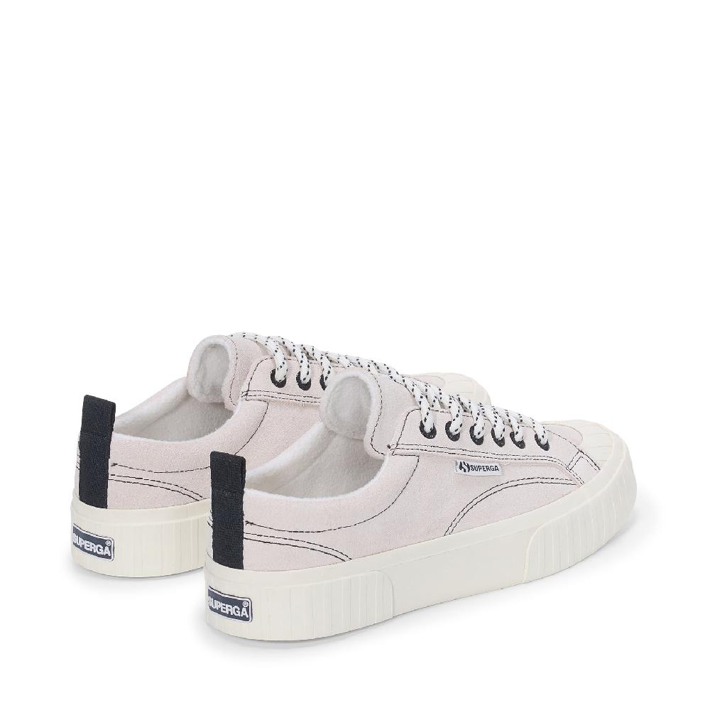 Superga 2630 STRIPE SUEDE CONTRAST STITCHINGWHITE AVORIO-BLACK-FAVORIO Economico