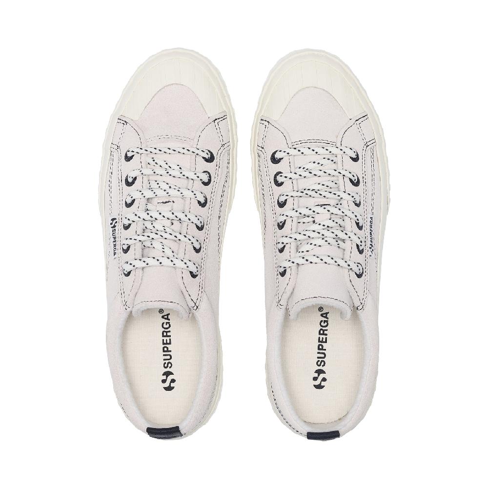 Superga 2630 STRIPE SUEDE CONTRAST STITCHINGWHITE AVORIO-BLACK-FAVORIO Economico
