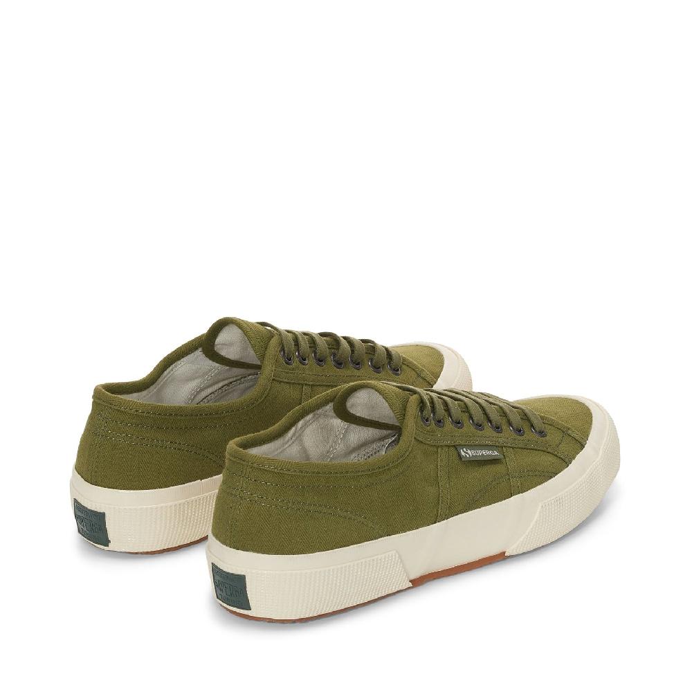 Superga 2750 OG HERRINGBONEGREEN-OFF WHITE In Vendita