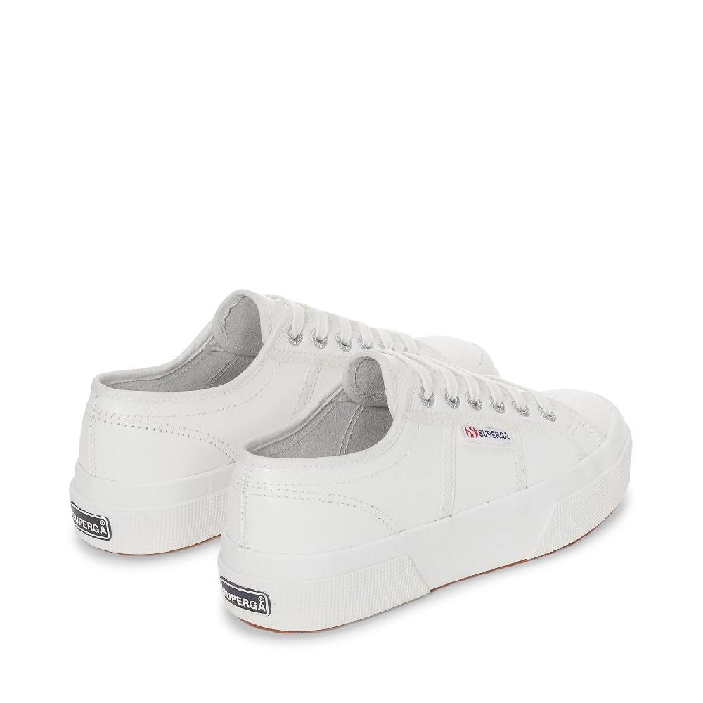 Superga 2740 PLATFORM TUMBLED LEATHERWHITE Acquista Ora