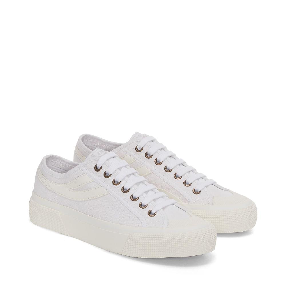 Superga 2750 PANATTA 3.0WHITE-WHITE AVORIO Consegna Veloce