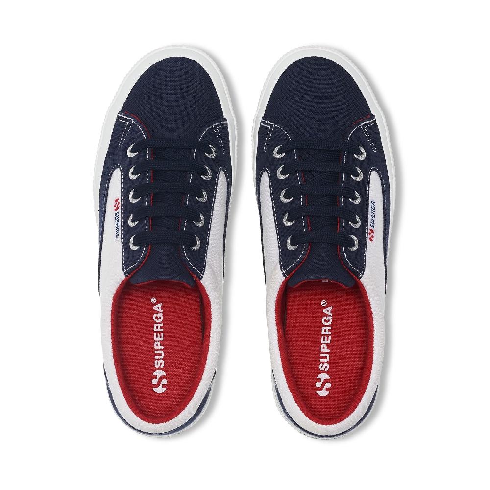 Superga 2750 BLOCKSWHITE-NAVY-RED Economico