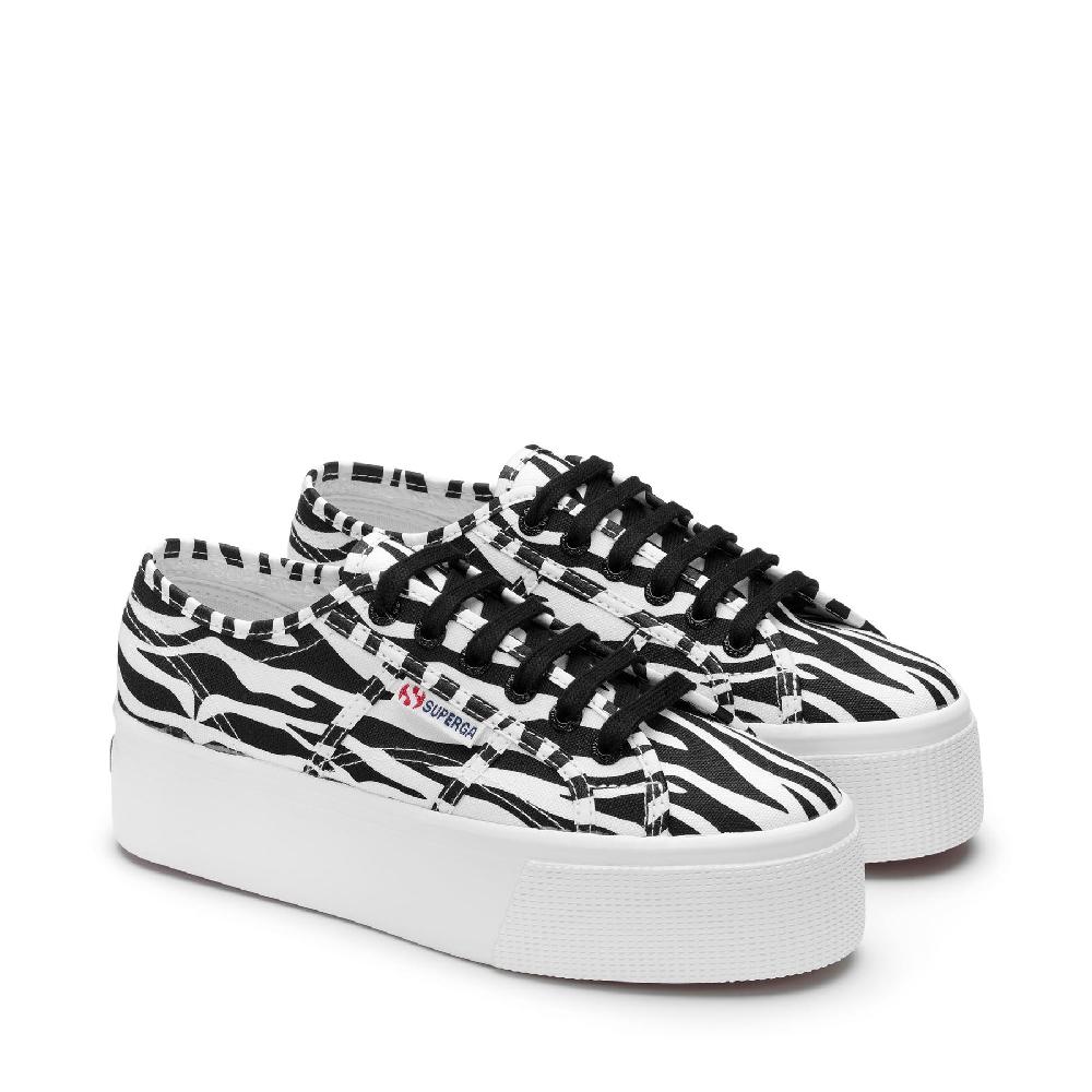 Superga 2790 PRINTBIG ZEBRA-WHITE BLACK Sconto di tempo limitato
