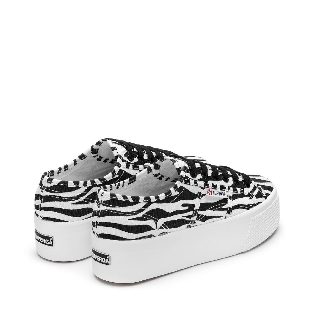 Superga 2790 PRINTBIG ZEBRA-WHITE BLACK Sconto di tempo limitato