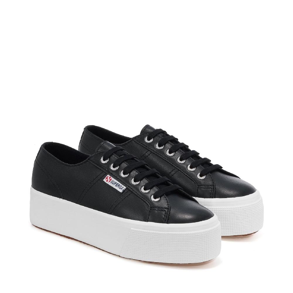 Superga 2790 NAPPABLACK-WHITE Soddisfazione Garantita