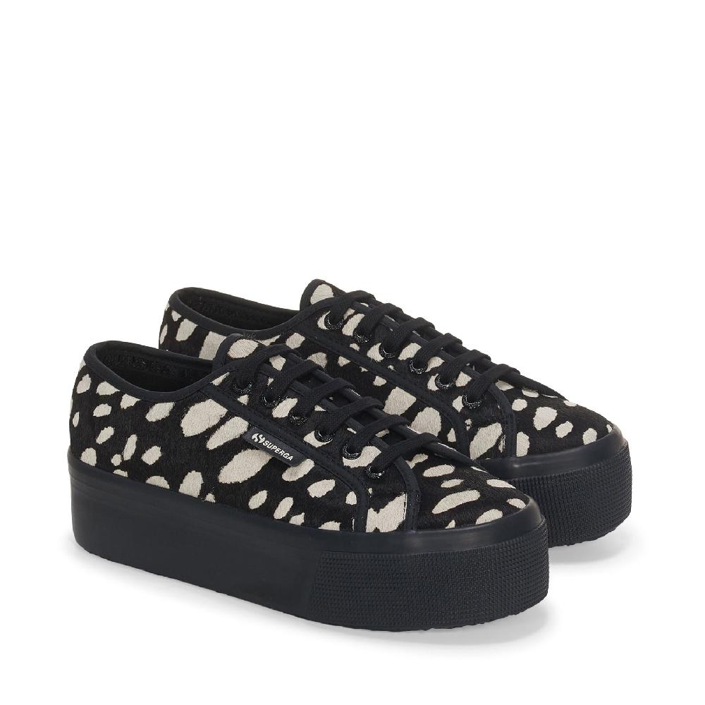 Superga 2790 DK DALMATIAN CALF HAIRBLACK-BEIGE Novità