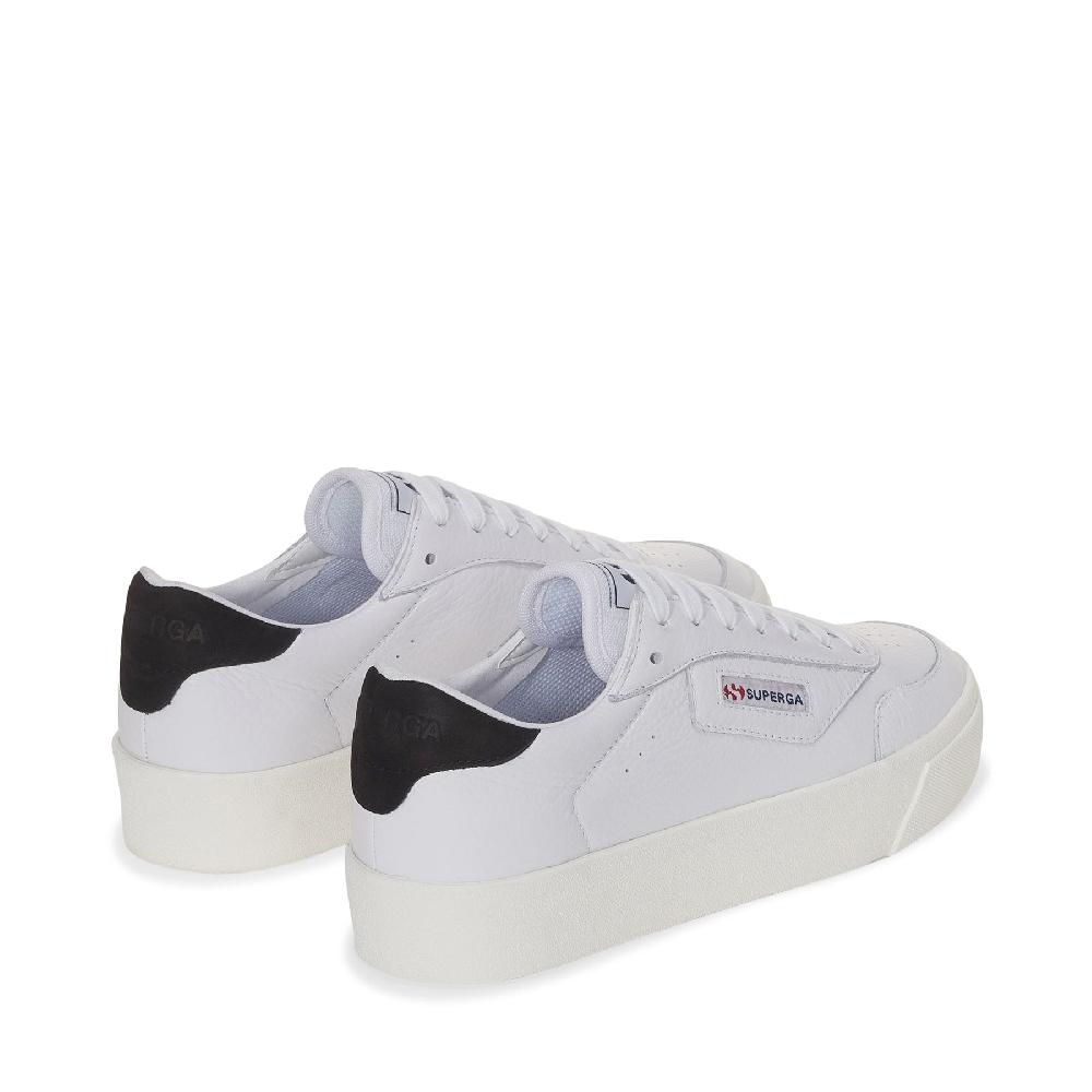 Superga 3854 COURT PLATFORMWHITE-BRISTOL BLACK-FAVORIO Soddisfazione Garantita