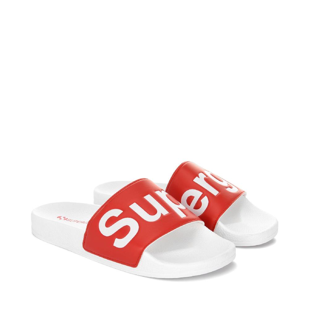Superga 1908 SLIDES POLYSOFTWHITE-RED Qualità Garantita