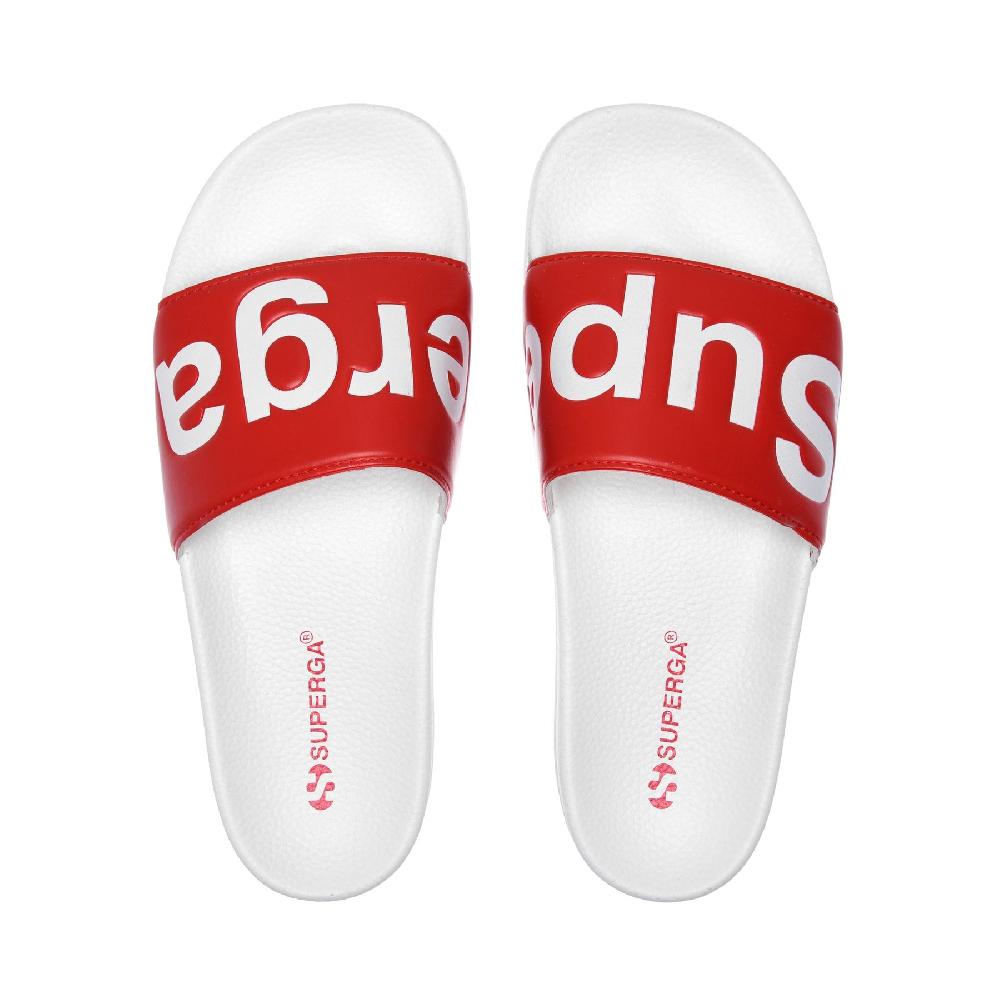 Superga 1908 SLIDES POLYSOFTWHITE-RED Qualità Garantita