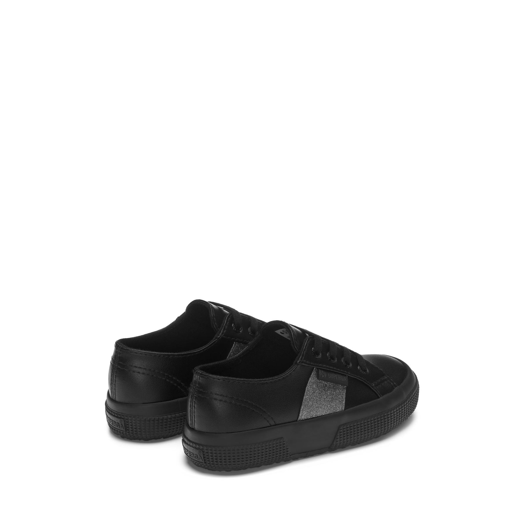 Superga 2750 KIDS SYNTHETIC MATERIAL GLITTERTOTAL BLACK Vendita Calda