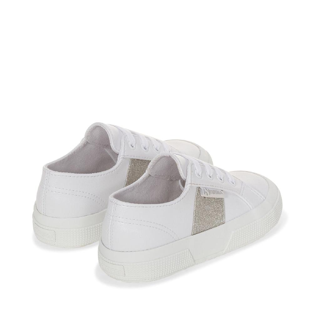 Superga 2750 KIDS SYNTHETIC MATERIAL GLITTERWHITE-SILVER Vendita Economica