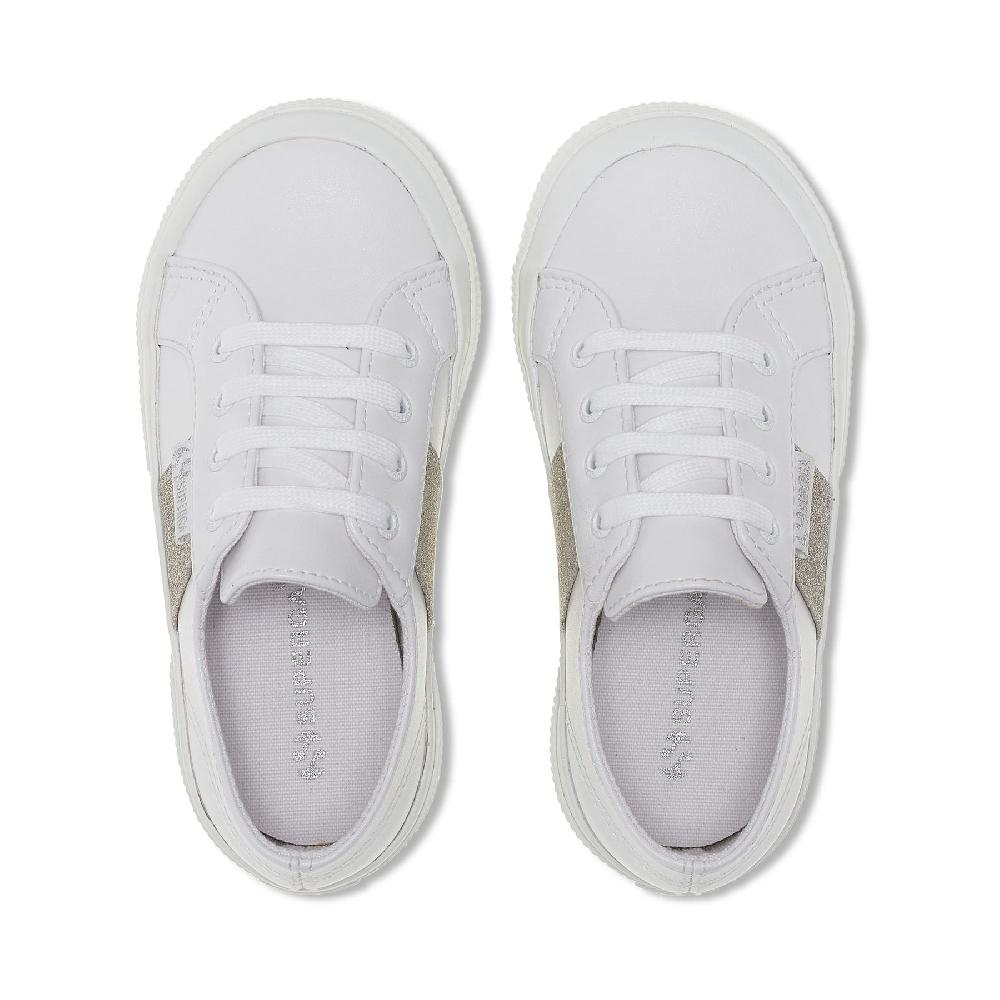 Superga 2750 KIDS SYNTHETIC MATERIAL GLITTERWHITE-SILVER Vendita Economica