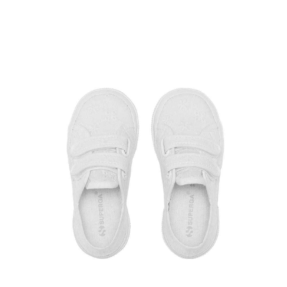 Superga 2750 KIDS STRAPS FLOWER SANGALLOTOTAL WHITE Affare Del Giorno