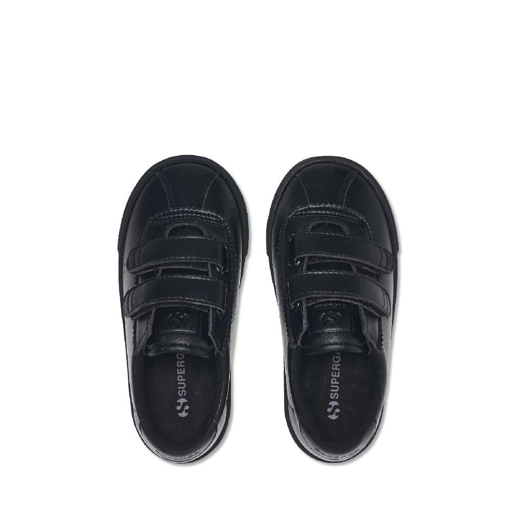 Superga 2843 KIDS CLUB S STRAPS VEGAN MATERIALTOTAL BLACK Fino Al -60%