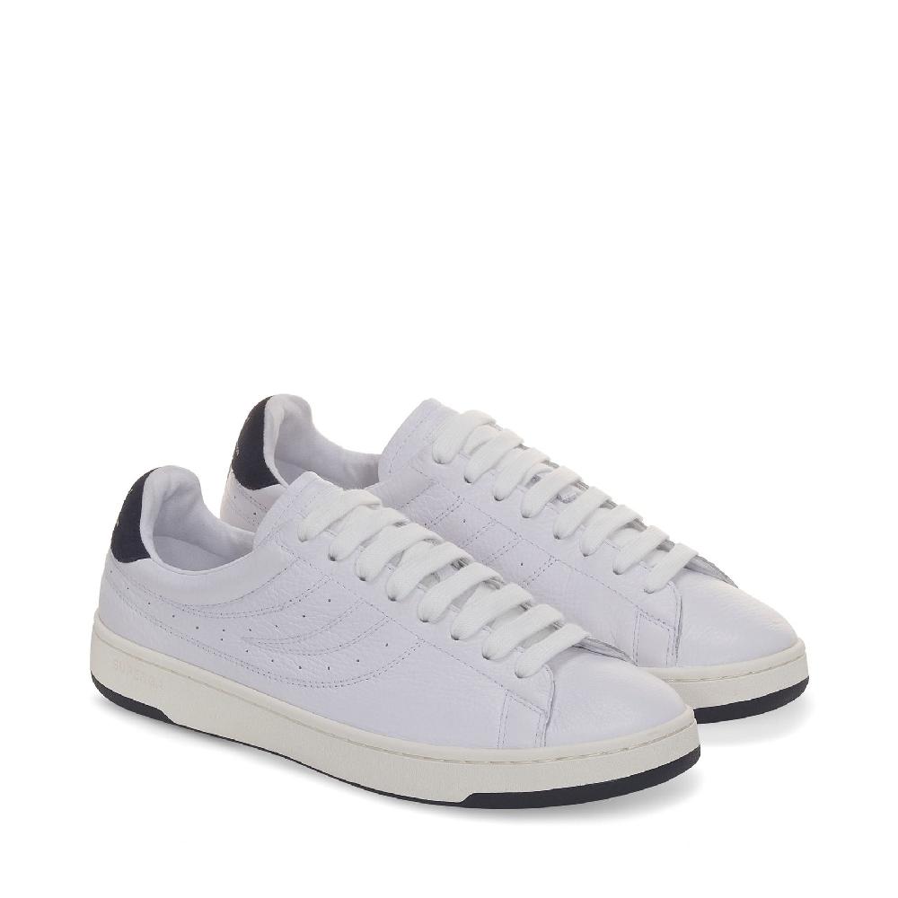 Superga 4833 LENDL MATCHWHITE-WHITE AVORIO-NAVY In Saldo