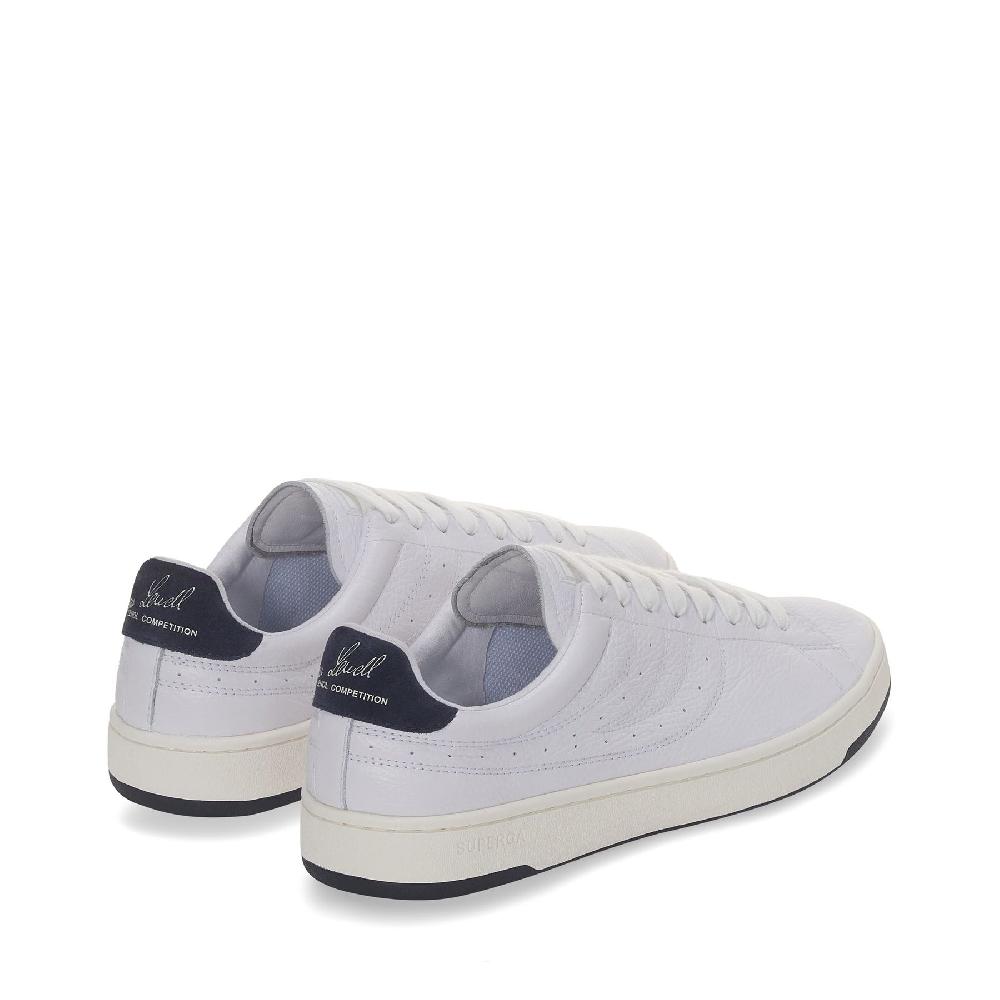 Superga 4833 LENDL MATCHWHITE-WHITE AVORIO-NAVY In Saldo