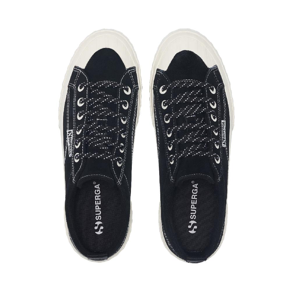 Superga 2630 STRIPE SUEDE CONTRAST STITCHINGBLACK-WHITE AVORIO-FAVORIO Fino Al -60%
