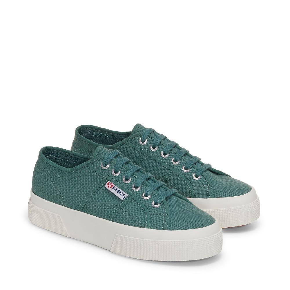 Superga 2740 PLATFORMGREEN DUSTY-FAVORIO Affare Del Giorno