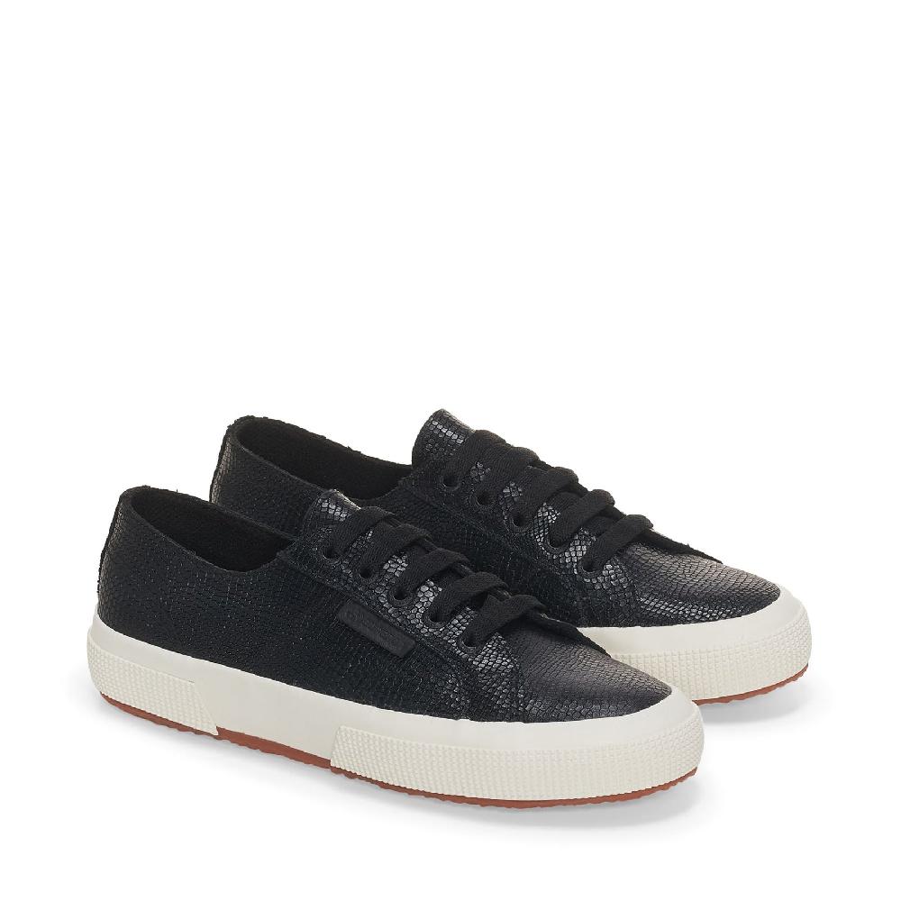 Superga 2750 SNAKE LEATHERBLACK-FAVORIO Sottocosto