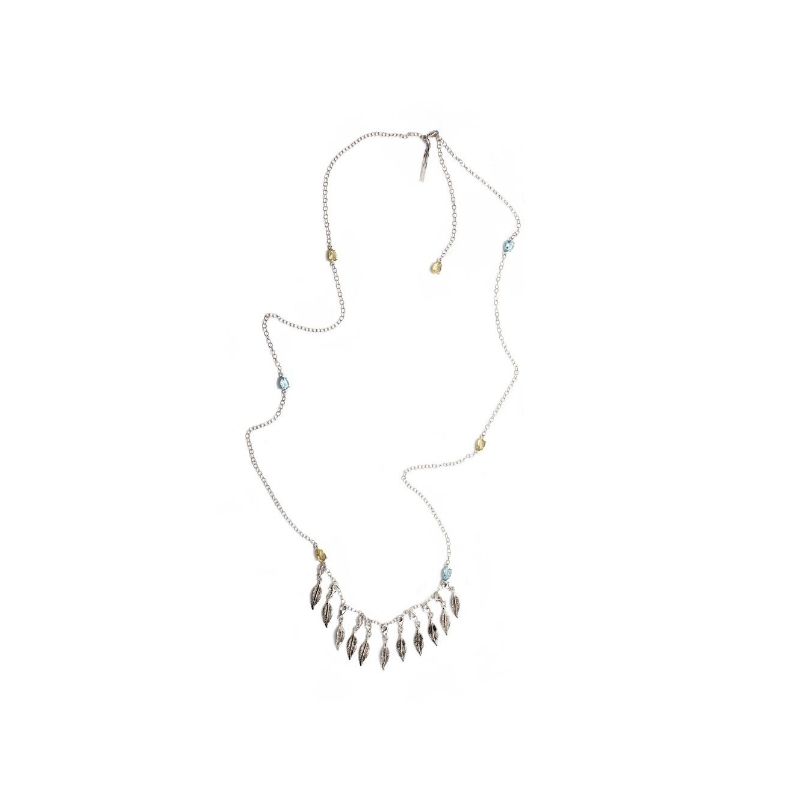 Thais Bernardes Collana con Charms Piume Consegna Veloce