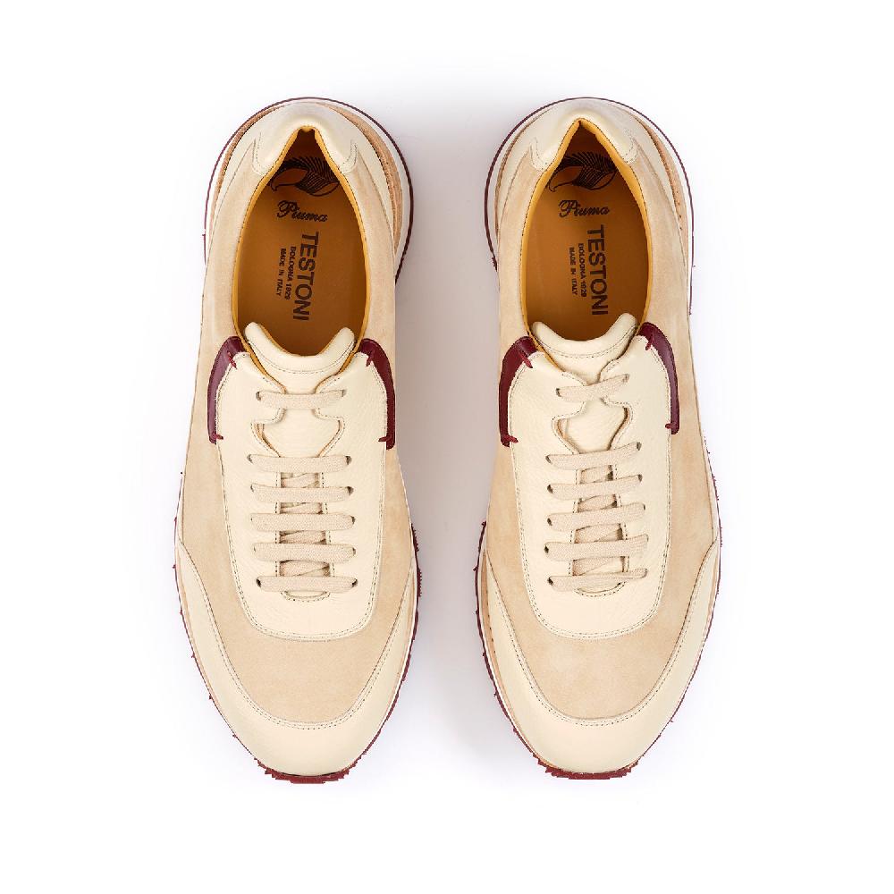 A.Testoni MOENA SNEAKER NUBUK CALF + DEER ° Moda