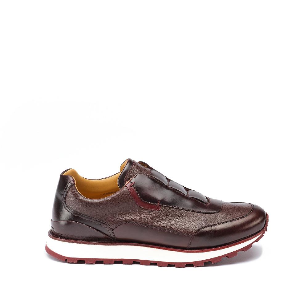 A.Testoni MOENA SNEAKER ROYAL CALF + GRAINED CALF ° Italy