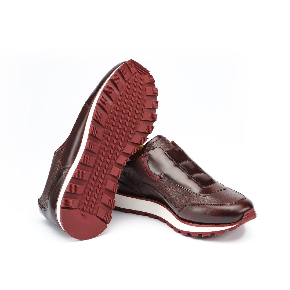 A.Testoni MOENA SNEAKER ROYAL CALF + GRAINED CALF ° Italy