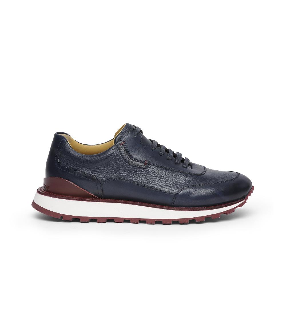 A.Testoni MOENA SNEAKERS CHUNKY IN PELLE E CERVO Offerta temporanea