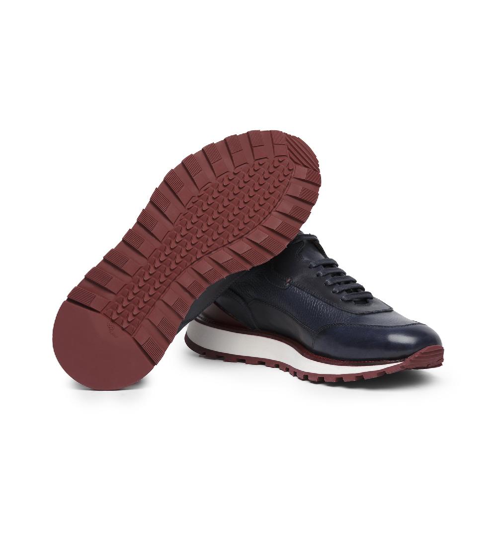 A.Testoni MOENA SNEAKERS CHUNKY IN PELLE E CERVO Offerta temporanea