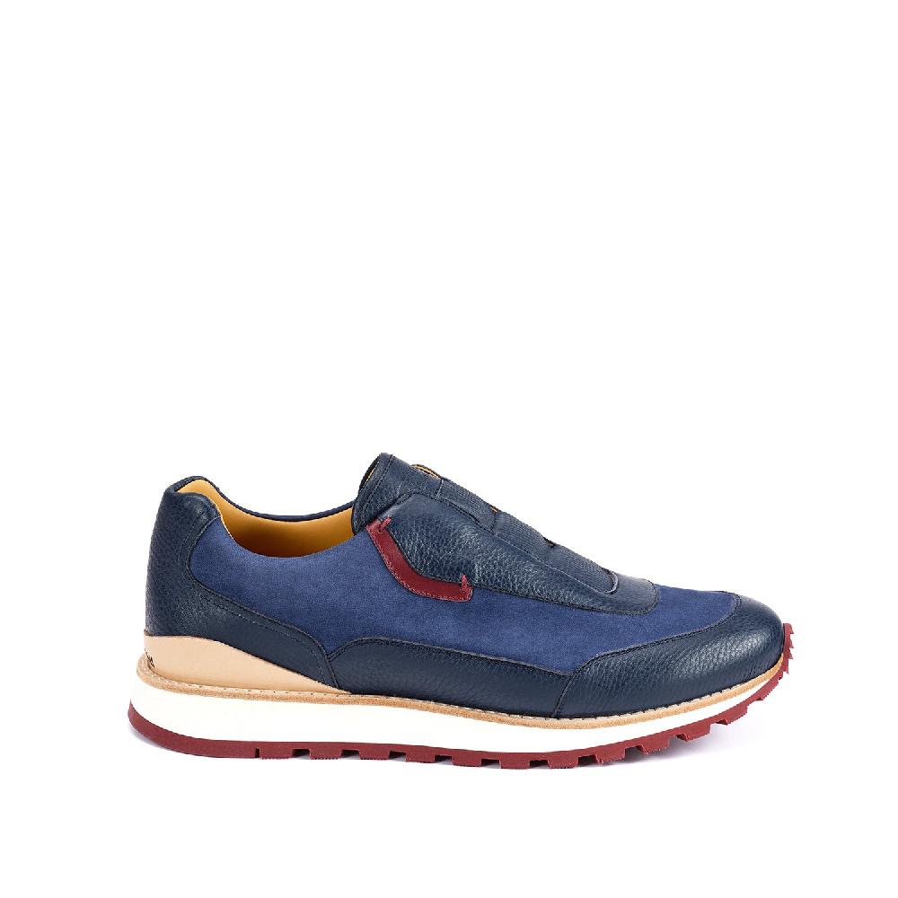 A.Testoni MOENA SNEAKER NUBUK CALF+DEER ° In Linea