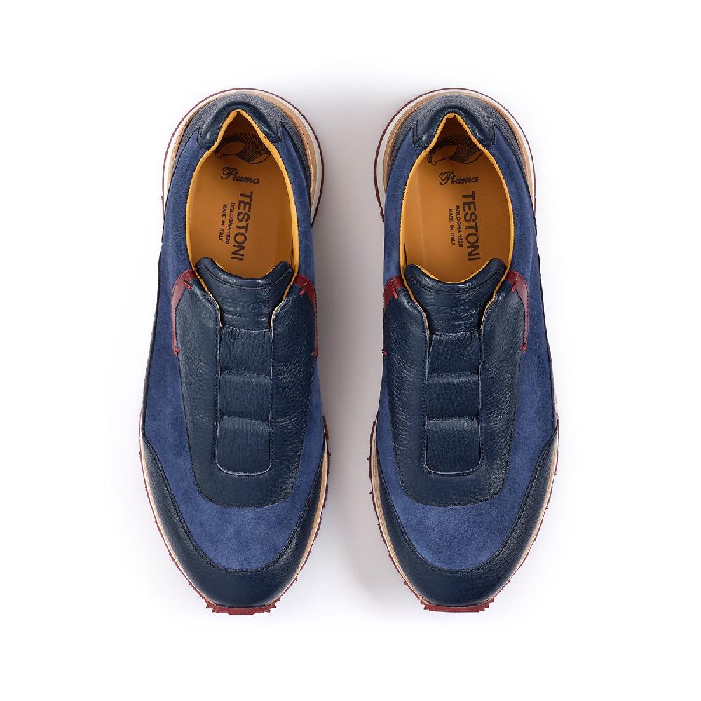 A.Testoni MOENA SNEAKER NUBUK CALF+DEER ° In Linea