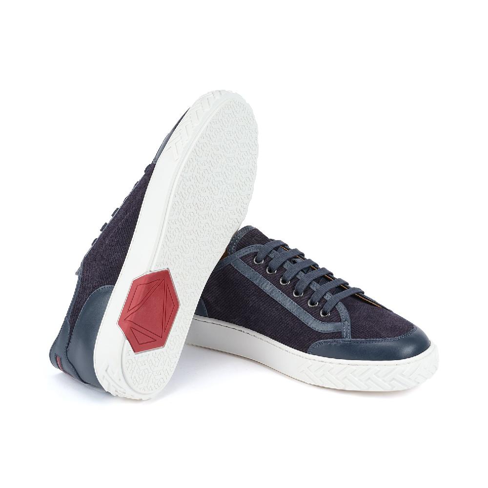 A.Testoni RAVENNA SNEAKER VELVET SUEDE CALF+CALF ° Promozione