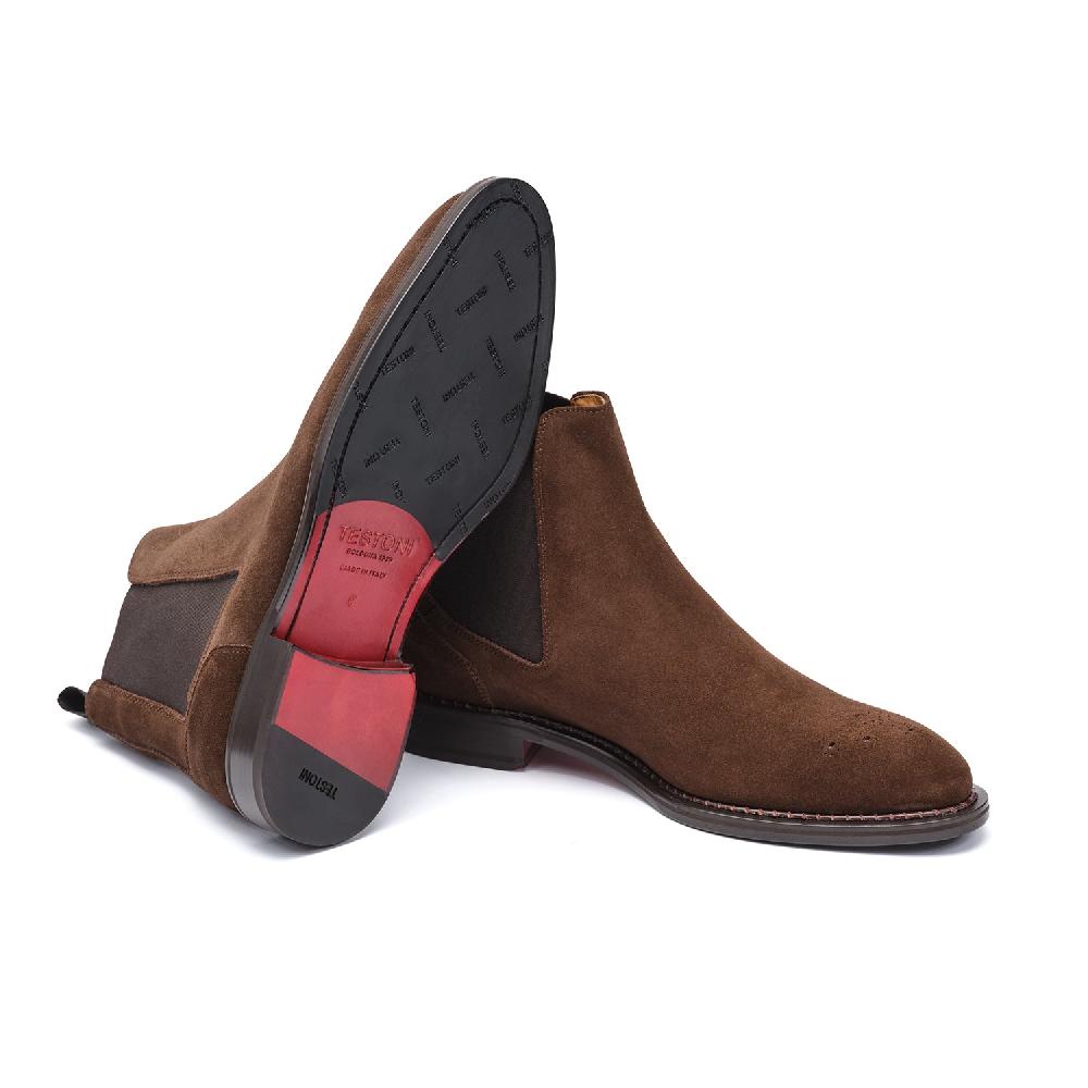 A.Testoni VENEZIA CHELSEA ENGLISH SUEDE CALF Affare Del Giorno