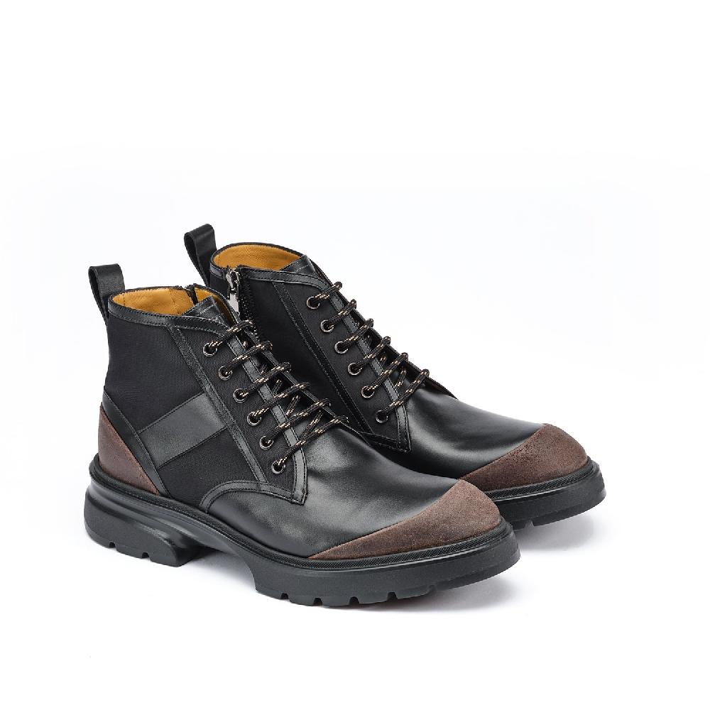 A.Testoni MORGEX COMBAT BOOT WAX SUEDE NYLON FABR. AND CALF ° Sottocosto