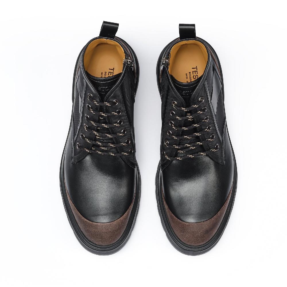 A.Testoni MORGEX COMBAT BOOT WAX SUEDE NYLON FABR. AND CALF ° Sottocosto
