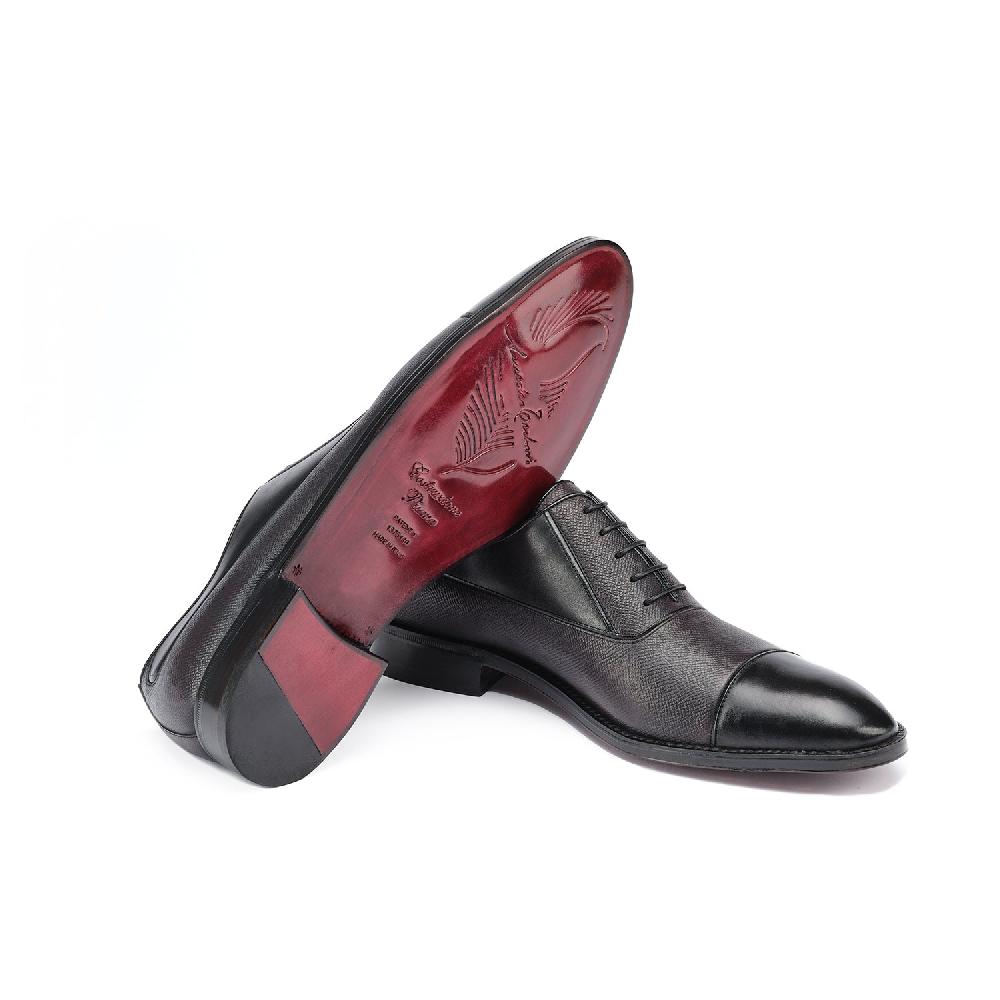 A.Testoni VALDOBBIADENE P.RAPID OXFORD TOP CALF+ ANTIQUE CAVIAR CALF ° Presa