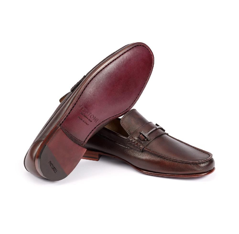 A.Testoni BRACCIANO MOCCASIN UNLINED SOFT DELAVE CALF ° Negozio