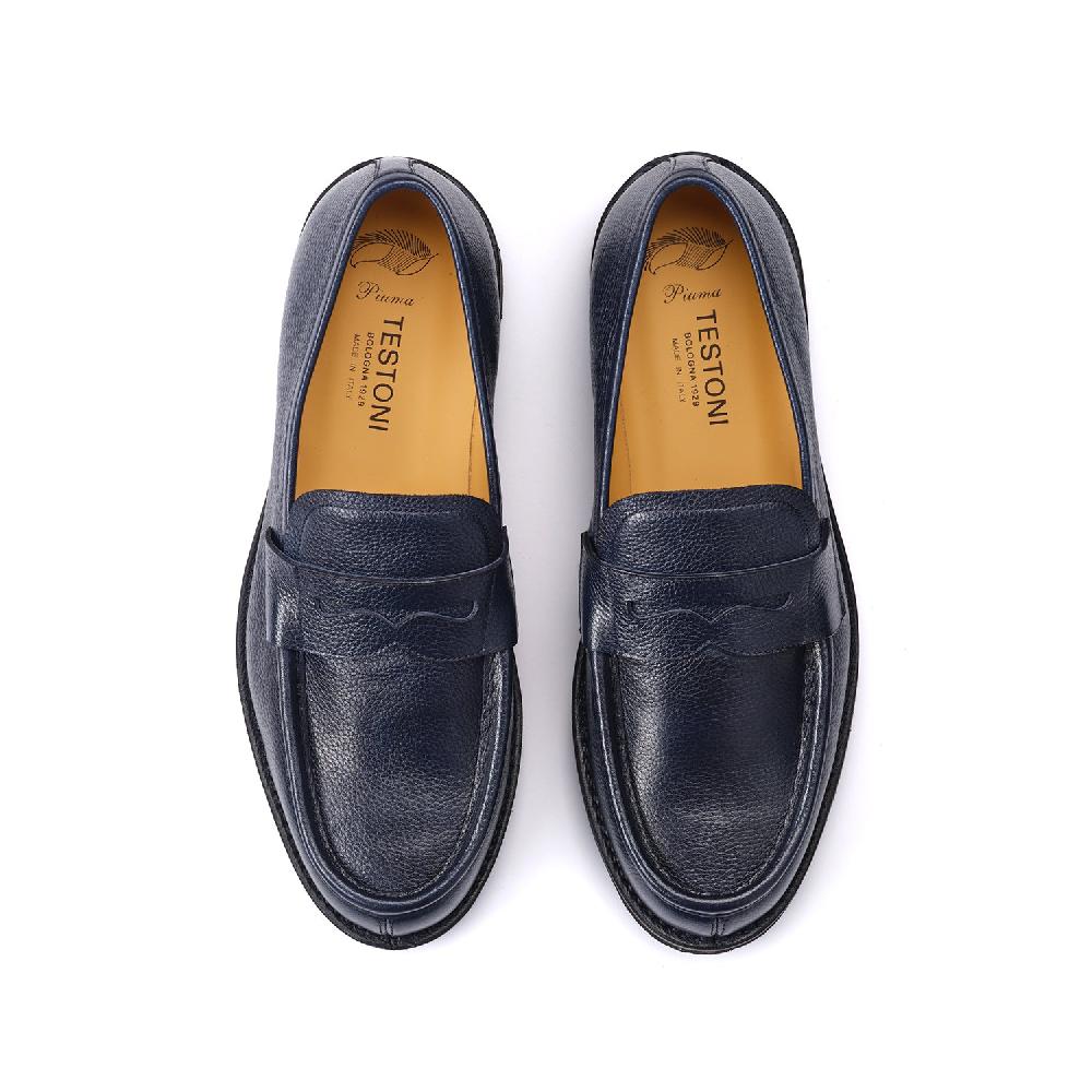 A.Testoni COURMAYEUR LOAFER GRAINED CALF Consegna Veloce