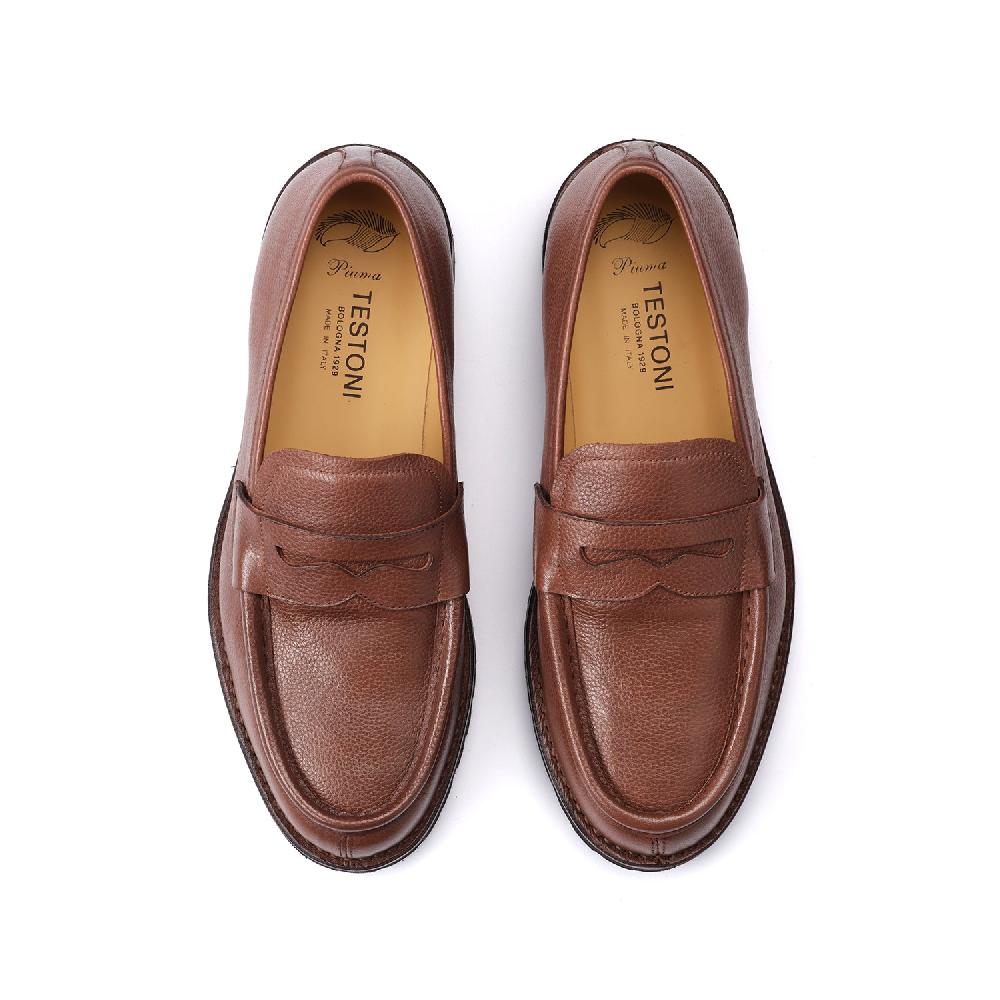 A.Testoni COURMAYEUR LOAFER GRAINED CALF Promozione Limitata