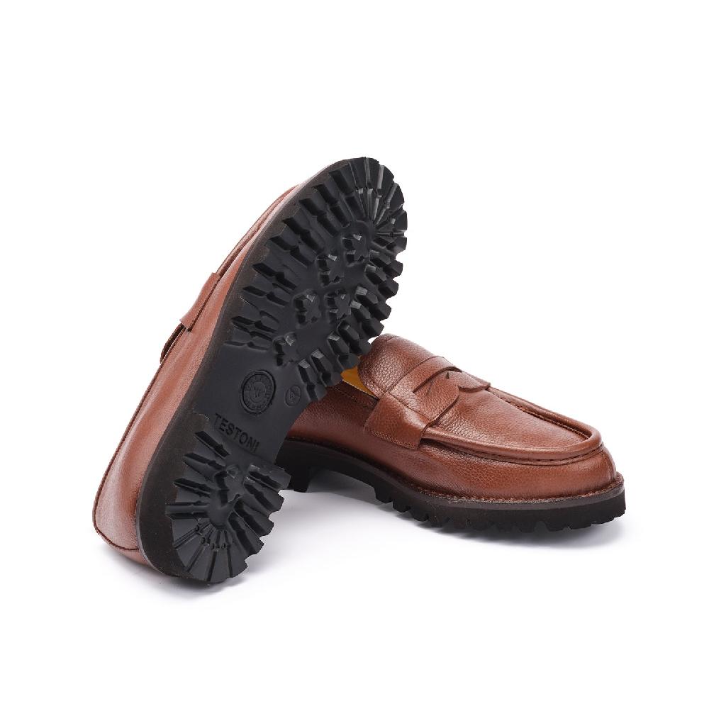 A.Testoni COURMAYEUR LOAFER GRAINED CALF Promozione Limitata