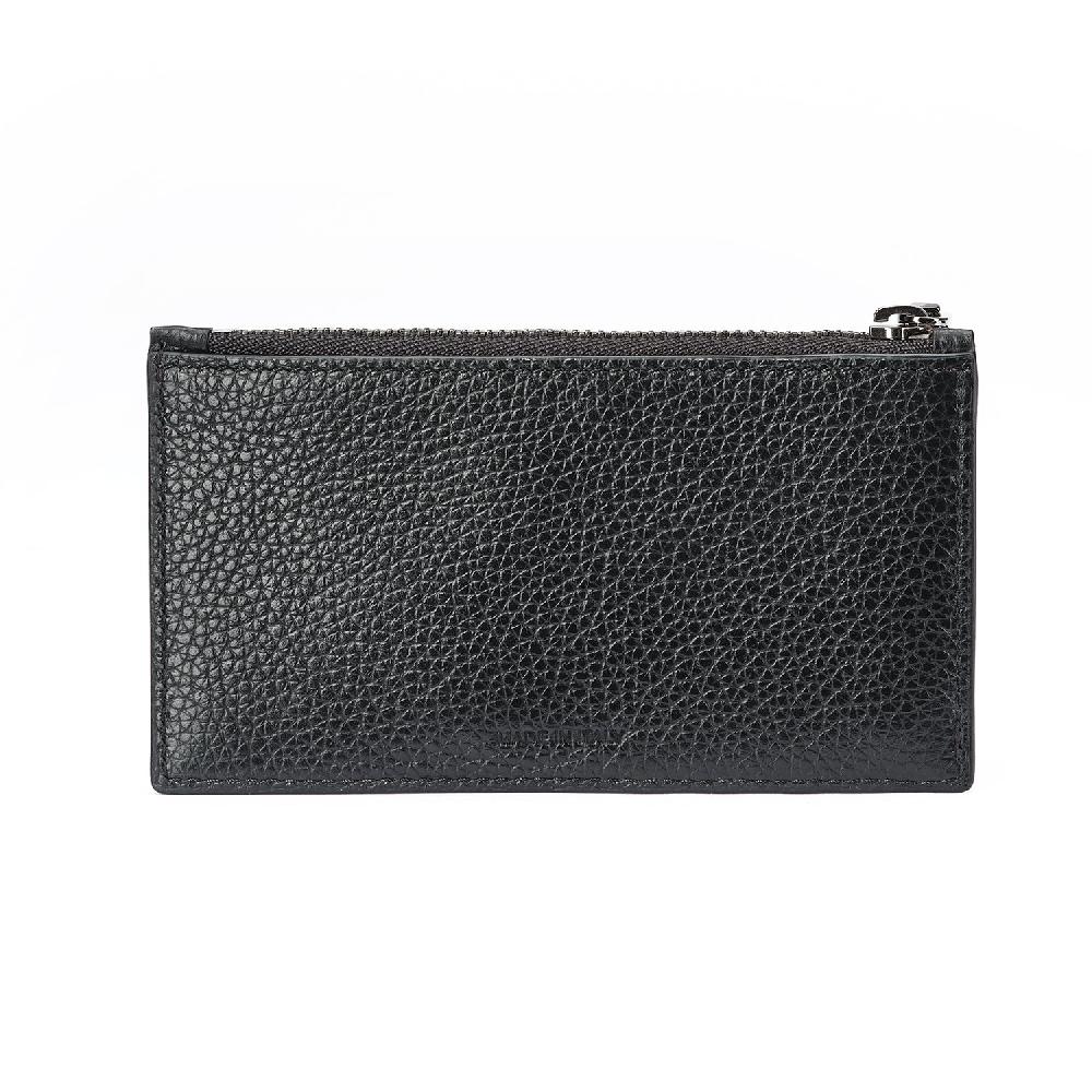 A.Testoni ZIP CREDIT CARD CASE GRAINCALF ° Presa