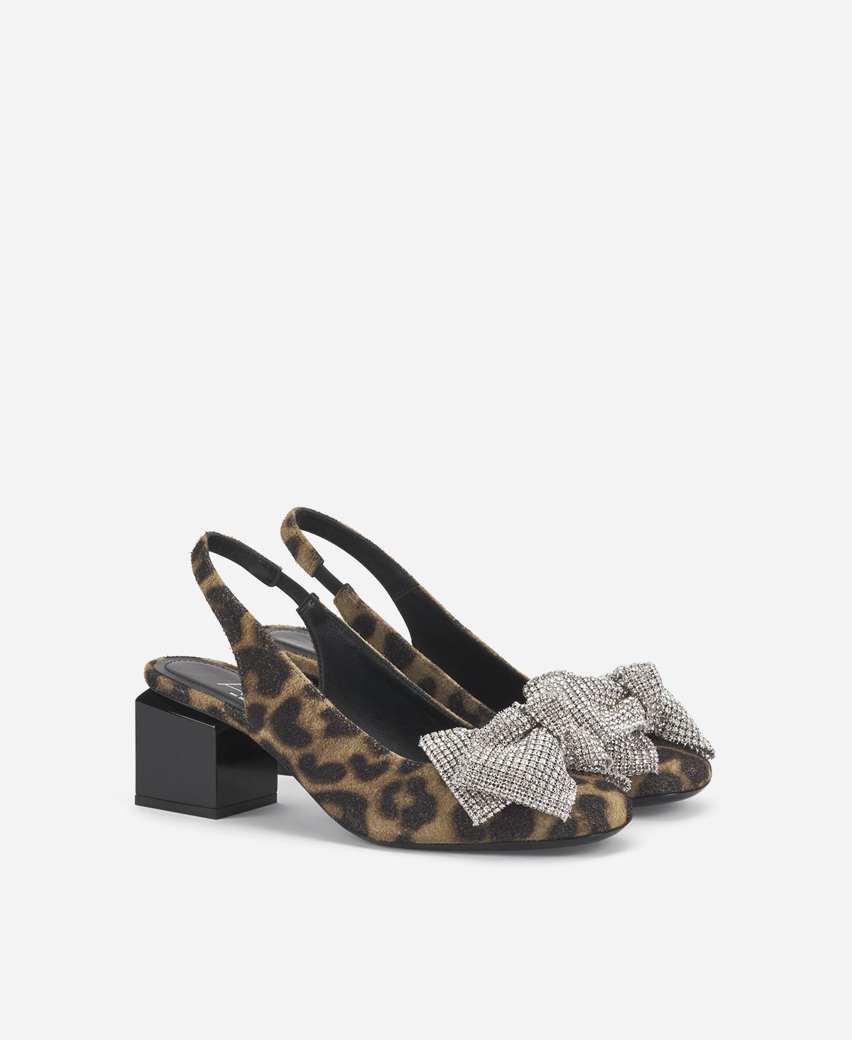 ﻿Agl Sling-back con fiocco Stampa leopard Angie Ribbon In Saldo