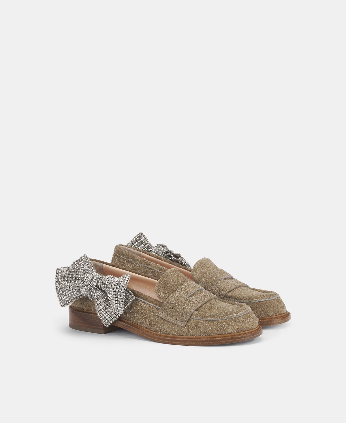 Agl Mocassino con fiocco di strass Tortora Olivia Ribbon 2025