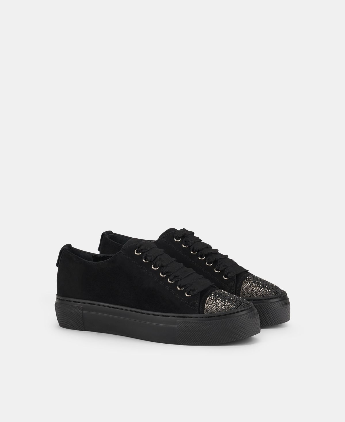 Agl Sneaker con puntina di strass Nero Vananda Crystal Italia