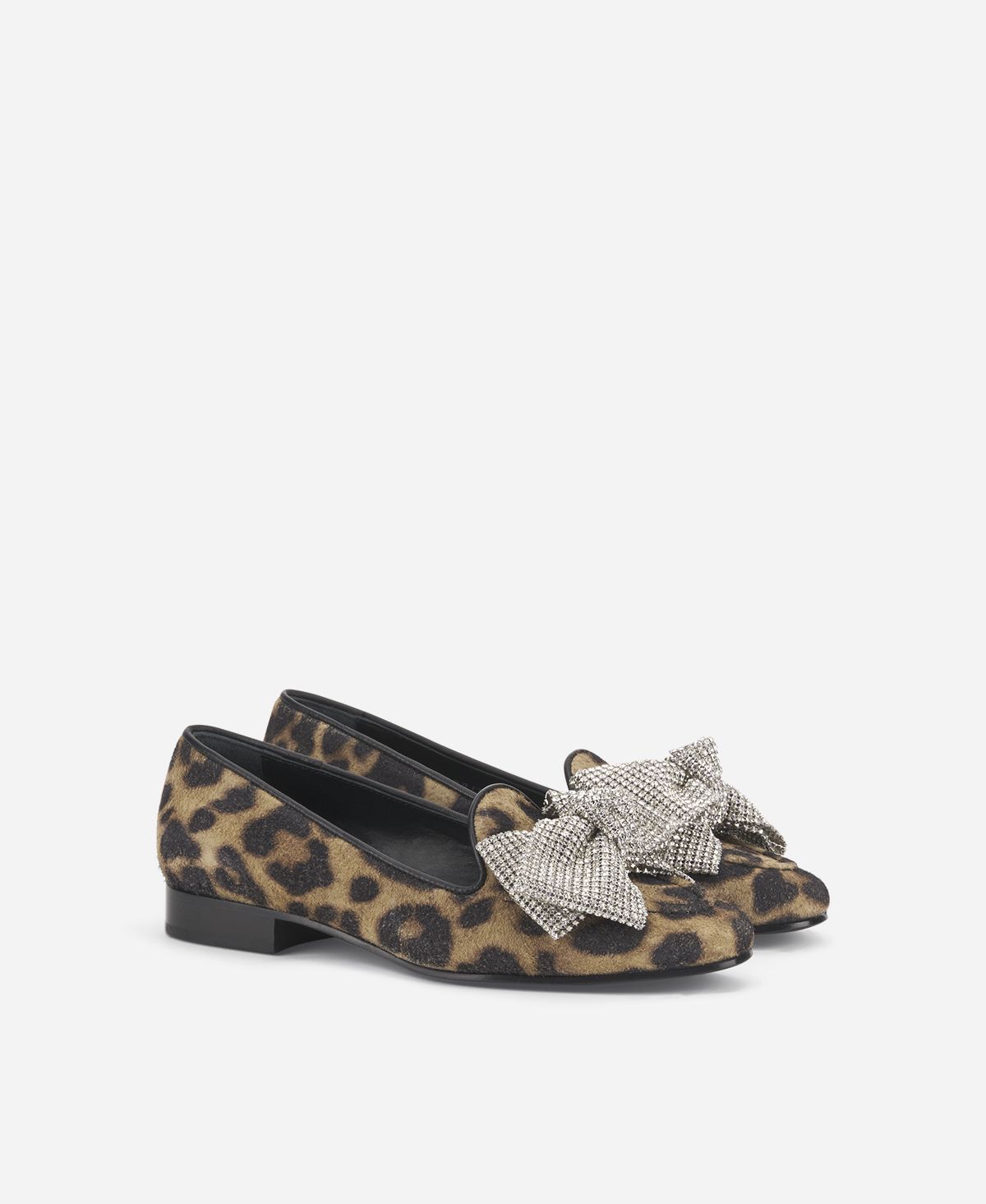 Agl Loafer con fiocco Stampa leopard Costanza Ribbon In Linea