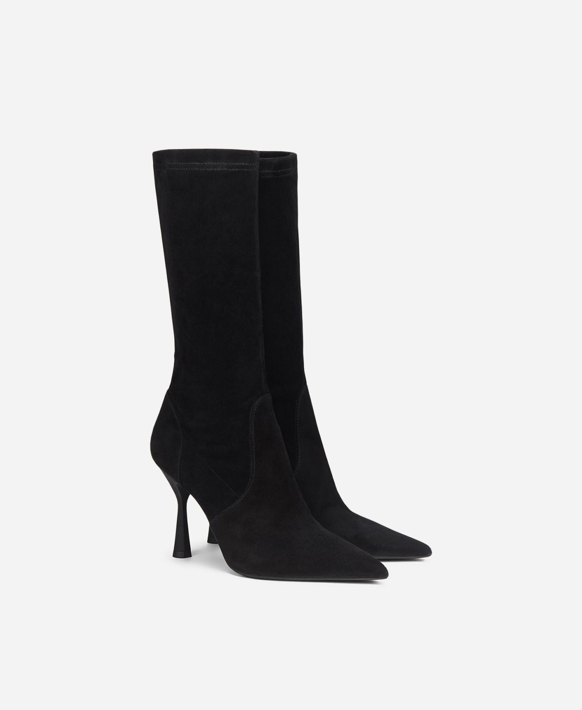 Agl Stivaletto in velour Nero LETIZIA BOOTIE Nuovo